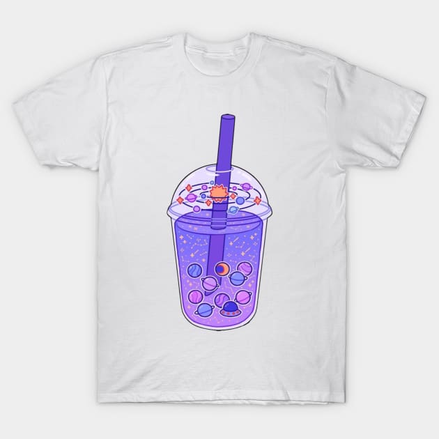 Space Celestial Boba T-Shirt by harjotkaursaini